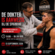 De dokter verzorgt een medische keuring bij een bokser die bokst in Breda bij Boxing University Breda.