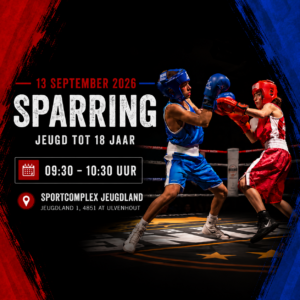 Logo van Team Zuid Boxing University Breda, met een gouden bokshandschoen, rode en gouden kleuren, en de tekst ‘Team Zuid Boxing, Est 2020’